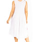 Sakkas Watercolor Palm Tree Tank Caftan Short Dress