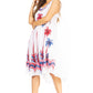 Sakkas Watercolor Palm Tree Tank Caftan Short Dress