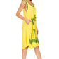 Sakkas Watercolor Palm Tree Tank Caftan Short Dress