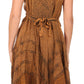 Sakkas Sundara Stonewashed Rayon Embroidered Mid Length Dress