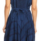 Sakkas Sundara Stonewashed Rayon Embroidered Mid Length Dress