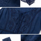 Sakkas Sundara Stonewashed Rayon Embroidered Mid Length Dress