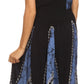 Sakkas Jaya Sleeveless Adjustable Tea Length Tube Top Embroidered Tie Dye Dress