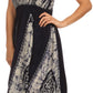 Sakkas Jaya Sleeveless Adjustable Tea Length Tube Top Embroidered Tie Dye Dress