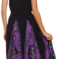 Sakkas Jaya Sleeveless Adjustable Tea Length Tube Top Embroidered Tie Dye Dress