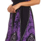 Sakkas Jaya Sleeveless Adjustable Tea Length Tube Top Embroidered Tie Dye Dress