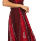 Sakkas Jaya Sleeveless Adjustable Tea Length Tube Top Embroidered Tie Dye Dress