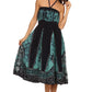 Sakkas Jaya Sleeveless Adjustable Tea Length Tube Top Embroidered Tie Dye Dress