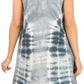 Sakkas Lunna Women's Casual Sleeveless Hi-low V-neck Knit Tie-dye Dress Cover-up