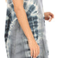 Sakkas Lunna Women's Casual Sleeveless Hi-low V-neck Knit Tie-dye Dress Cover-up