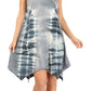 Sakkas Lunna Women's Casual Sleeveless Hi-low V-neck Knit Tie-dye Dress Cover-up