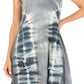 Sakkas Lunna Women's Casual Sleeveless Hi-low V-neck Knit Tie-dye Dress Cover-up