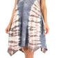 Sakkas Lunna Women's Casual Sleeveless Hi-low V-neck Knit Tie-dye Dress Cover-up
