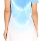 Sakkas Lilla Women's Casual Tie Dye Midi Boho Loose Short Sleeve Knit Dress Pocket
