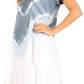 Sakkas Lilla Women's Casual Tie Dye Midi Boho Loose Short Sleeve Knit Dress Pocket