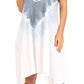 Sakkas Lilla Women's Casual Tie Dye Midi Boho Loose Short Sleeve Knit Dress Pocket