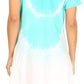 Sakkas Lilla Women's Casual Tie Dye Midi Boho Loose Short Sleeve Knit Dress Pocket