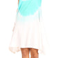 Sakkas Lilla Women's Casual Tie Dye Midi Boho Loose Short Sleeve Knit Dress Pocket