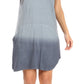 Sakkas Andrea Women's Casual Summer Cover-up Sleeveless Hoodie Dress Knit Tie-dye