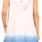 Sakkas Andrea Women's Casual Summer Cover-up Sleeveless Hoodie Dress Knit Tie-dye