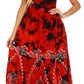 Sakkas Jamilah Gypsy Boho Peasant Batik Dress