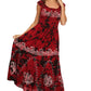 Sakkas Jamilah Gypsy Boho Peasant Batik Dress