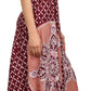 Sakkas Shana Batik Embroidered Handkerchief Hem Adjustable Halter Dress