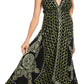 Sakkas Shana Batik Embroidered Handkerchief Hem Adjustable Halter Dress