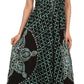 Sakkas Shana Batik Embroidered Handkerchief Hem Adjustable Halter Dress