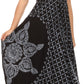 Sakkas Shana Batik Embroidered Handkerchief Hem Adjustable Halter Dress