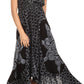 Sakkas Shana Batik Embroidered Handkerchief Hem Adjustable Halter Dress