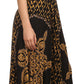 Sakkas Shana Batik Embroidered Handkerchief Hem Adjustable Halter Dress