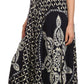 Sakkas Shana Batik Embroidered Handkerchief Hem Adjustable Halter Dress