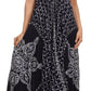 Sakkas Shana Batik Embroidered Handkerchief Hem Adjustable Halter Dress