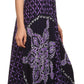 Sakkas Shana Batik Embroidered Handkerchief Hem Adjustable Halter Dress