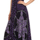 Sakkas Shana Batik Embroidered Handkerchief Hem Adjustable Halter Dress