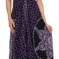 Sakkas Shana Batik Embroidered Handkerchief Hem Adjustable Halter Dress