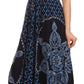 Sakkas Shana Batik Embroidered Handkerchief Hem Adjustable Halter Dress