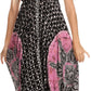 Sakkas Shana Batik Embroidered Handkerchief Hem Adjustable Halter Dress