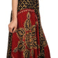 Sakkas Shana Batik Embroidered Handkerchief Hem Adjustable Halter Dress