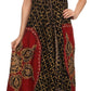 Sakkas Shana Batik Embroidered Handkerchief Hem Adjustable Halter Dress
