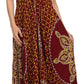 Sakkas Shana Batik Embroidered Handkerchief Hem Adjustable Halter Dress