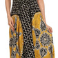 Sakkas Shana Batik Embroidered Handkerchief Hem Adjustable Halter Dress