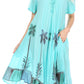 Sakkas Kai Palm Tree Caftan Tank Dress / Cover Up