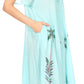 Sakkas Kai Palm Tree Caftan Tank Dress / Cover Up