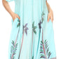 Sakkas Kai Palm Tree Caftan Tank Dress / Cover Up