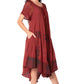 Sakkas Kai Palm Tree Caftan Tank Dress / Cover Up