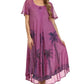 Sakkas Kai Palm Tree Caftan Tank Dress / Cover Up