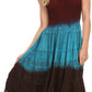Sakkas Balayga Ombre Tie Dye Batik Adjustable Ruffle Tank Top Sleeveless Dress