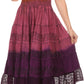 Sakkas Balayga Ombre Tie Dye Batik Adjustable Ruffle Tank Top Sleeveless Dress
